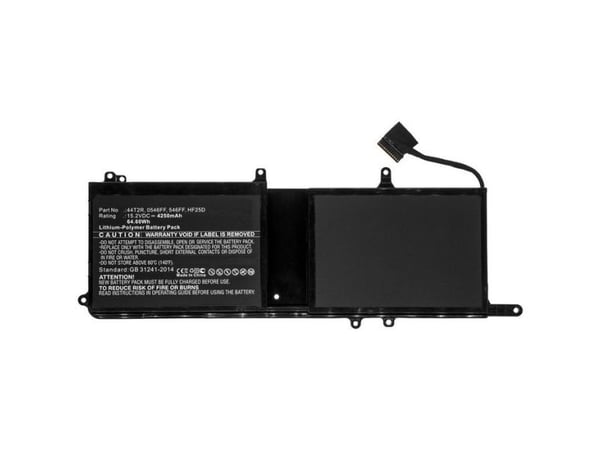 CoreParts - Batteri til bærbar PC (tilsvarer: Dell 0546FF, Dell 44T2R, Dell 546FF, Dell HF25D) - 15.2 V - litiumpolymer - 4250 mAh - 64.6 Wh - svart