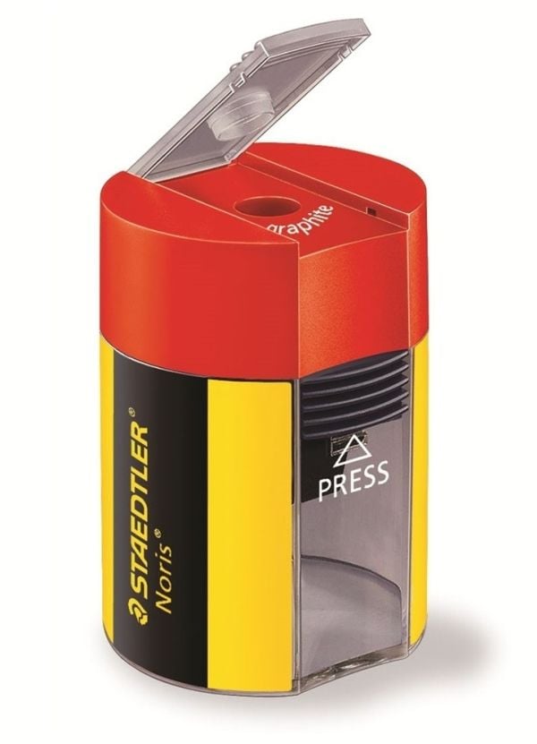 STAEDTLER Noris - Blyantspisser med beholder - svart, gul - metall