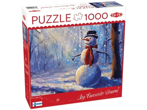 Tactic Puzzle 1000 stk. - Glad snømann