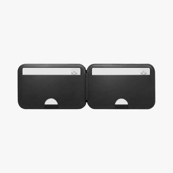 Spigen Slim Fold (Mag Fit) S314-2, Kortinpidin, musta, PU nahka, Apple, 1 kpl