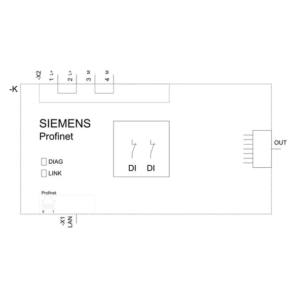 Siemens 3SU14001LK103AA1 3SU1400-1LK10-3AA1 Interface IP20 1 St., 129 g, 115 mm, 100 mm, 55 mm