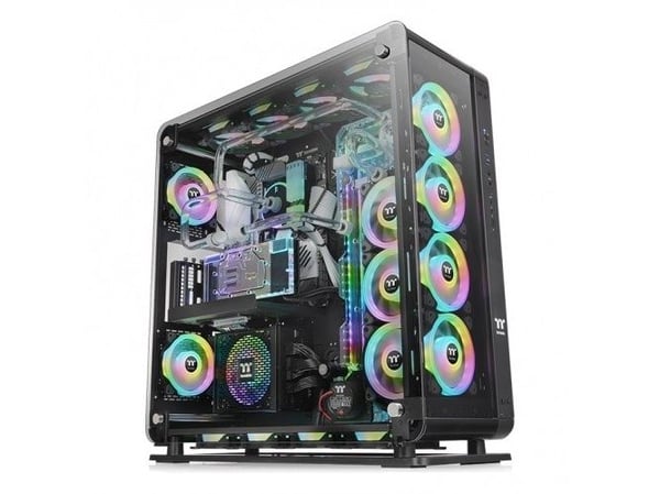 Thermaltake Core P8 Tempered Glass - Tower - ATX - sidepanel med vindu (herdet glass) - ingen strømforsyning (PS/2) - svart - USB/lyd
