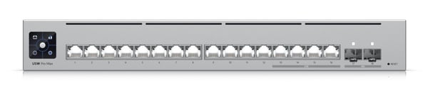Ubiquiti UniFi Switch Pro Max 16 - Switch - L3 - Styrt - 12 x 10/100/1000 + 4 x 2.5GBase-T + 2 x 10 Gigabit Ethernet - stasjonær, rackmonterbar, ve...