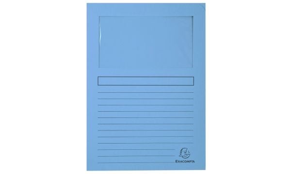 Chartek med fönster Exacompta, A4, assort. färger, 100-pack