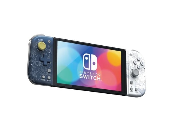 Hori Split Pad Compact Eevee, Spelplatta, Nintendo Switch, Nintendo Switch OLED, D-pad, Turbo-knapp, Blå, Vit, 192 mm, 153 mm