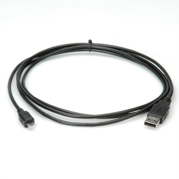 ROLINE 11.02.8752, 1,8 m, USB A, Micro-USB B, USB 2.0, 0,48 Gbit/s, Svart