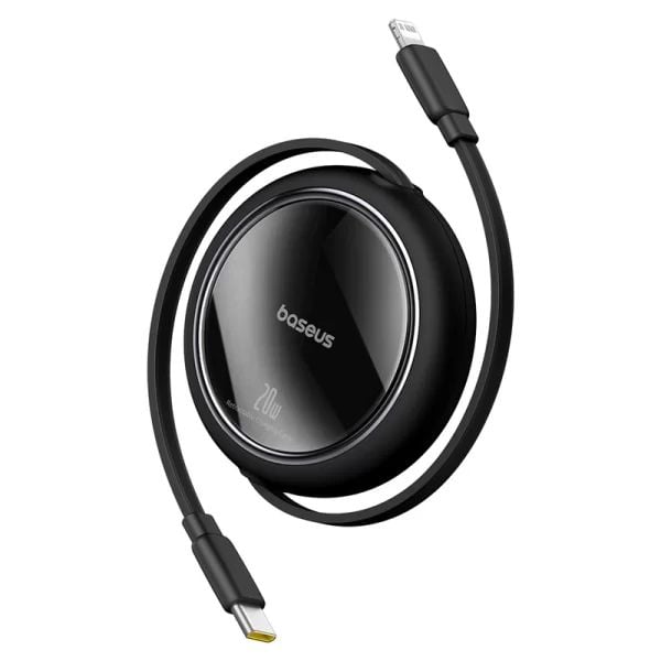 Baseus P10364501111-00, 1 m, Lightning, USB C, Hankjønn, Hankjønn, Svart