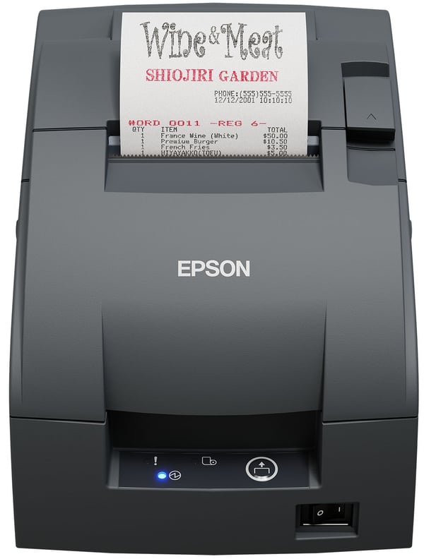 Epson TM U220IIB (142F3) - Kvittoskrivare - dubbelfärgad (monokrom) - punktmatris - Rulle (7,6 cm) - 16 cpi - 9 pin - upp till 8.8 rader/sek - LAN ...