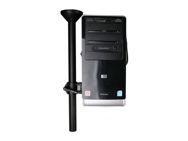 Techly ICA-CS 63, Pöydälle asennettava keskusyksikköteline, Työpöytä, 20 kg, Musta, Terästä, Pystysuora