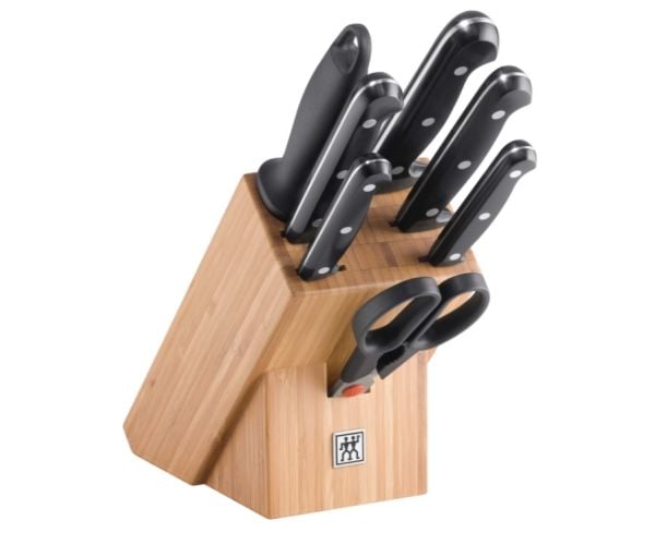 ZWILLING Twin Chef 2, Kniv- / besticksats med block, Rostfritt stål, Plast, 1 verktyg, Knivslip, Rostfritt stål