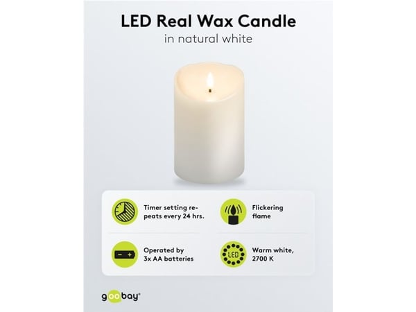 Goobay 77776, Ljusdekoration, figur, Vit, Polykarbonat, Glas, IP20, Kronljuslampa, LED