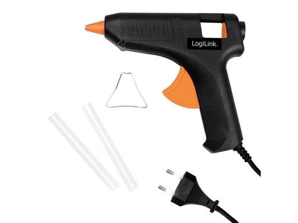 LogiLink WZ0051, Kuumaliimapistooli, Musta, Oranssi, 8 g/min, 3 s, 1,12 cm, 10 cm