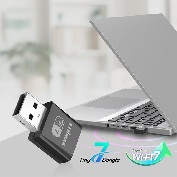 Edimax EW-7822UN7 - Nettverksadapter - USB-A - Wi-Fi 7, Wi-Fi 6, Wi-Fi 5