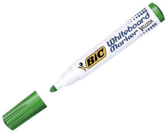 BIC VELLEDA 1701 - Markør - for whiteboard - grønn - alkoholbasert blekk - 1.5 mm (en pakke 12)