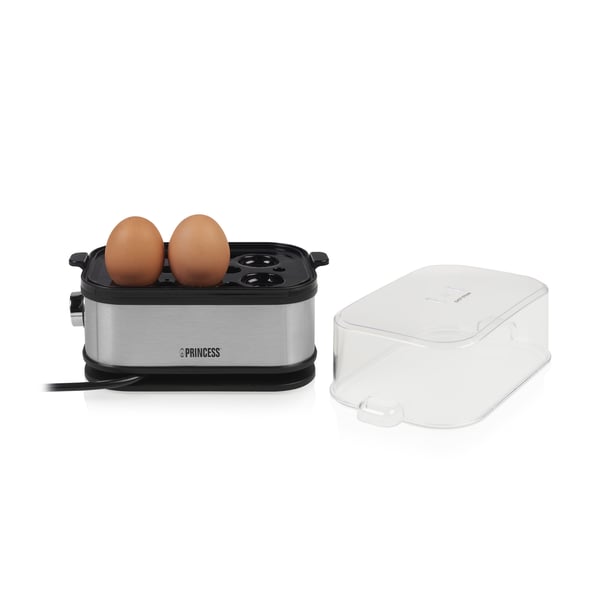 Princess 01.262046.01.001, 6 egg, Rustfritt stål, Plast, Knapp, 0,75 m, Svart, Sølv