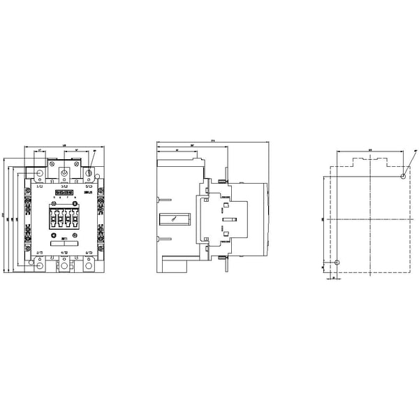 Siemens 3RT1056-6AF36 effektsäkring 3 x brytare 1000 V/AC