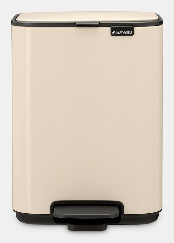 Brabantia Bo, 4 L, Suorakulmainen, Terästä, Beige, Muovi, Poljin