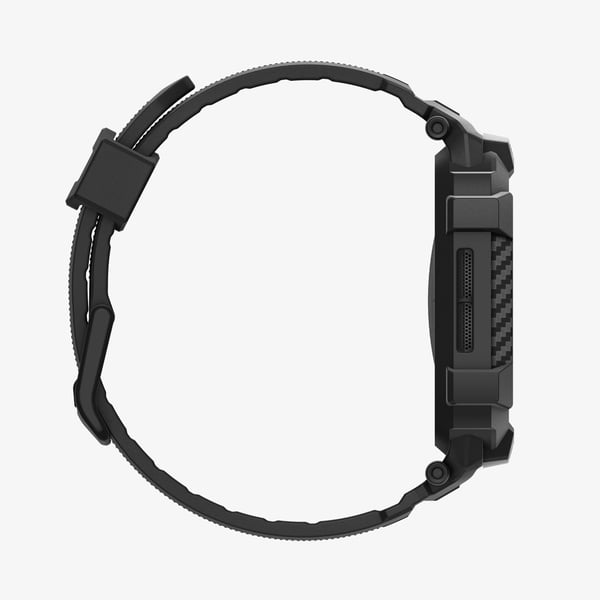 Spigen Rugged Armor Pro 2, Kotelo + hihna, Älykello, Musta, Apple, Apple Watch 10/11 (42mm), Termoplastinen polyuretaani (TPU)