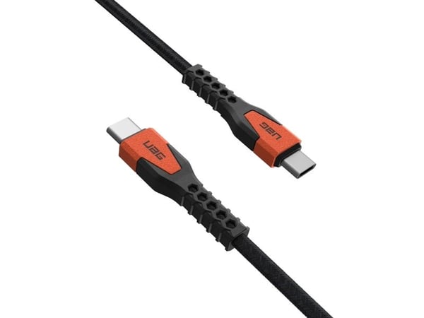 Urban Armor Gear Kevlar, 1,5 m, USB C, USB C, USB 2.0, 0,48 Gbit/s, Sort, Oransje