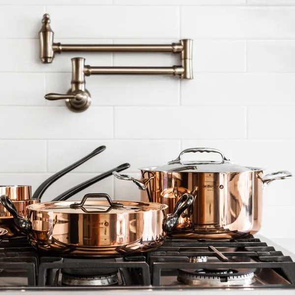 de Buyer Prima Matera, 8 l, Kobber, Kopper, Rustfritt stål, Rustfritt stål, Rustfritt stål, Rustfritt stål