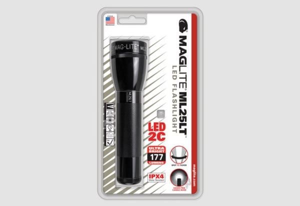 Maglite ML25LT, Käsikokoinen taskulamppu, Musta, Alumiini, Rotaatio, 1 m, IPX4