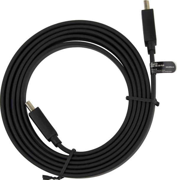 DELTACO - Ultra High Speed - HDMI-kabel - HDMI hann til HDMI hann - 2 m - svart - 4K 120 Hz støtte, 8 K 60 Hz (7680 x 4320) støtte