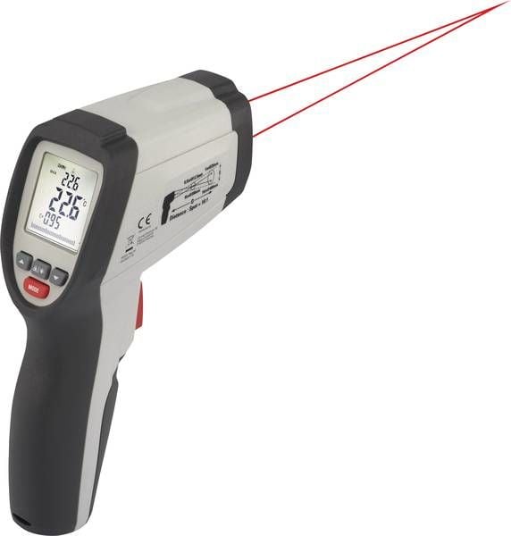 VOLTCRAFT IR 650-16D, Kaukolämpömittari, Musta, Harmaa, Otsa, Painikkeet, -40 - 650 °C, 2 °C