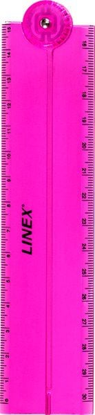 Linex taittoliina 15/30 cm läpinäkyvä pinkki