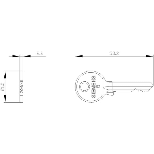 Siemens 3SU1950-0FD80-0AA0 Avain 1 kpl