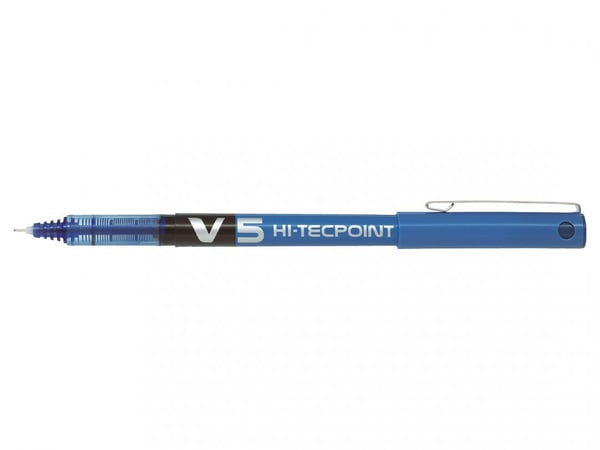 Pilot Hi-Tecpoint V5 - Rulleballpenn - blå - 0.5 mm - ekstra fin