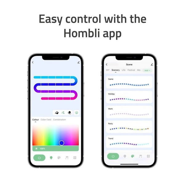Hombli HBLS-0121, Universale lysstriper, Ambience, Utendørs, Klebende teip, Hvit, IP65