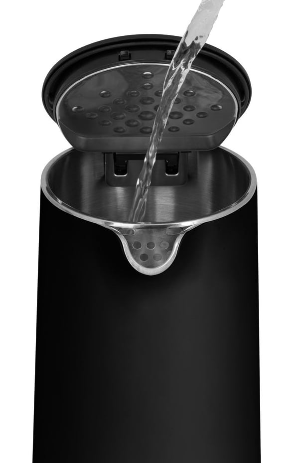 Concept RK3301, 1,5 l, 2200 W, Sort, Plast, Rustfritt stål, Justerbar termostat, Trådløs