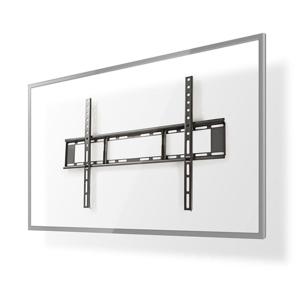 Nedis TVWM1051BK - Monteringssats (väggplatta, 2 monteringskonsoler) - fixerad - för TV - stål - svart - skärmstorlek: 37"-70"