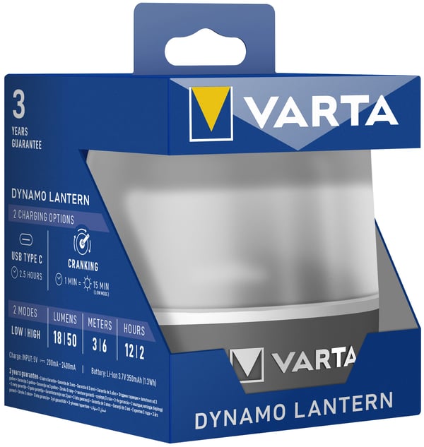 Varta - Campinglys - LED - flerfarget lys - lanterne - antrasitt, hvit