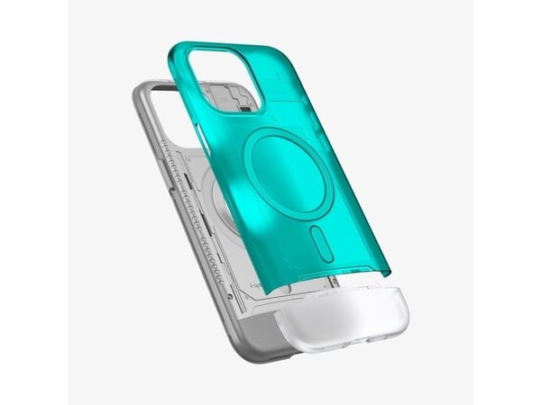 Spigen Classic C1 MagFit, Mobilskal, Apple, iPhone 15 Pro, 15,5 cm (6.1"), Blå