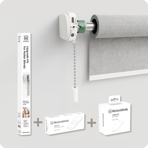 MotionBlinds oppgraderingssett starterkit (oppgraderingssett for rullegardiner + bro + 1C-fjernkontroll)