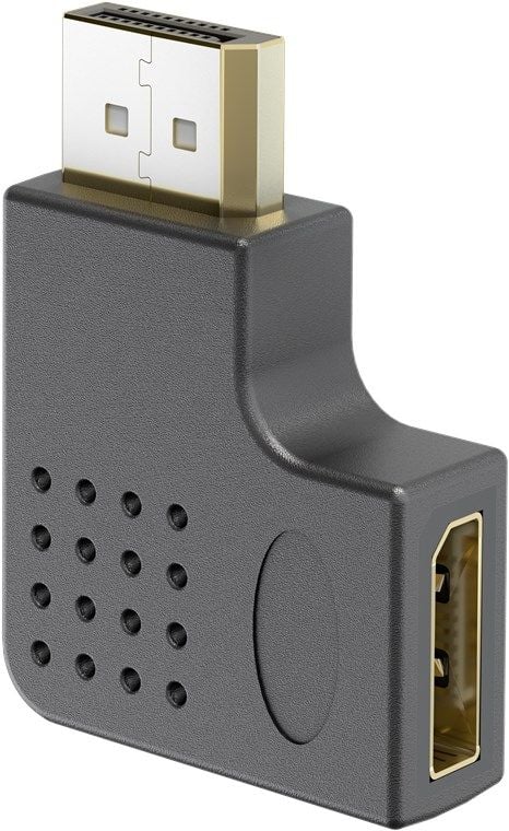 Goobay 77132, DisplayPort, DisplayPort, Hankjønn, Hunkjønn, Rett, Venstre
