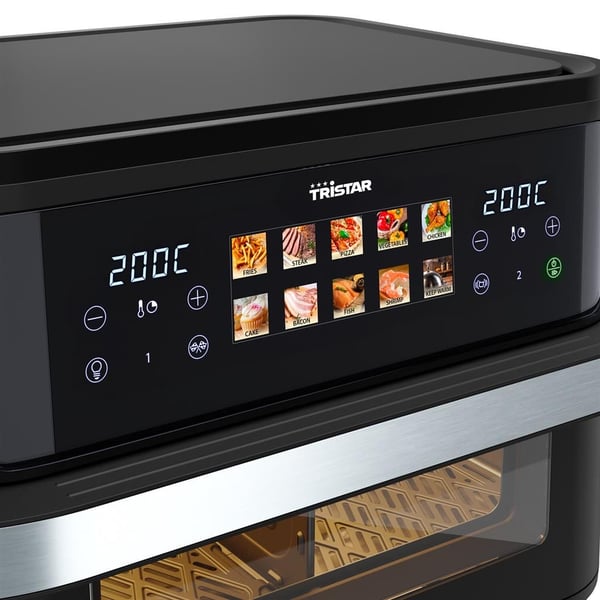 Tristar FR-9078 dubbel airfryer 10 L 2800 W, svart rostfritt stål
