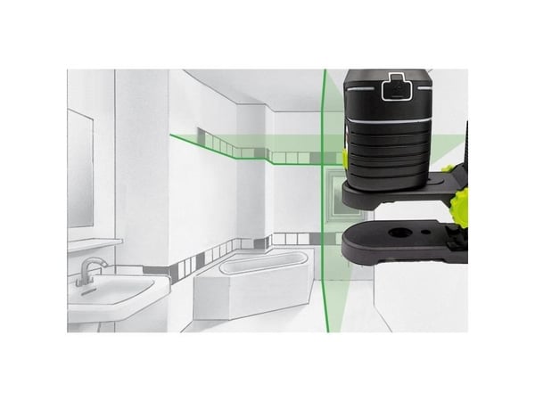 Laserliner PocketCross-Laser 2G, Horisontell / Vertikal, Linjelaser, Svart, Grön, 1/4,5/8", Batteri, Litium-Ion (Li-Ion)