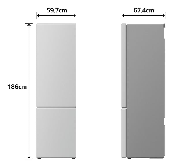 LG GBBSJ1CCPY, 333 l, Ikke-frost (kjøleskap), T, C, Fresh zone compartment, Sølv