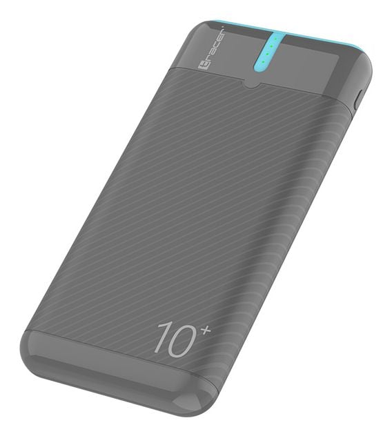 Tracer EnerGo - Powerbank - 10000 mAh - 37 Wh - 3 lähtöliitäntää (2 x USB, USB-C) - valkoinen, musta