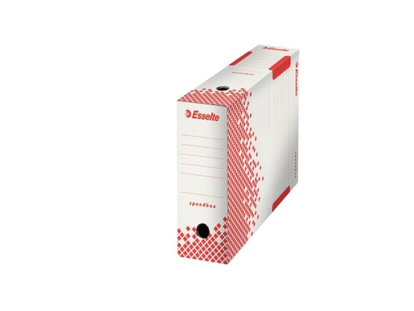 Esselte Speedbox - Boxfil - ryggbredd: 100 mm - för A4 (210 x 297 mm), Folio (216 x 330 mm) - vit