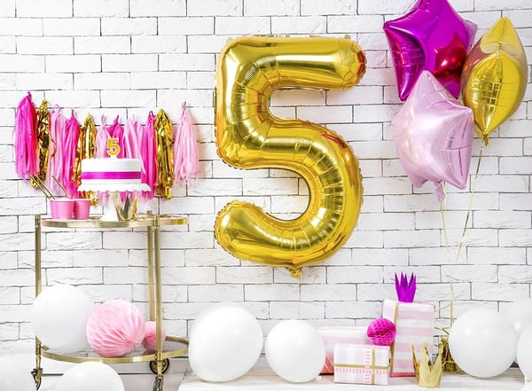 PartyDeco SCU3-5-019B, Stearinlys, Gull, Hvit, 1 stykker