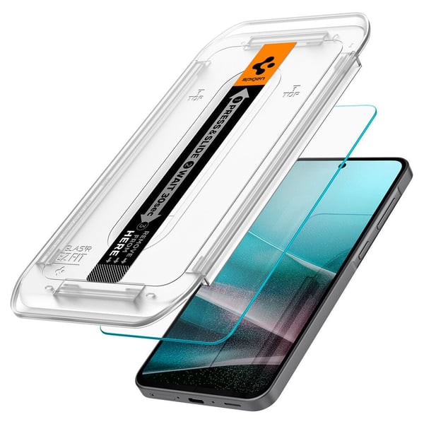 Spigen GLAS.tR EZ Fit, Samsung, Galaxy A36 5G, Naarmuuntumisenkestävä, Läpinäkyvä, 2 kpl