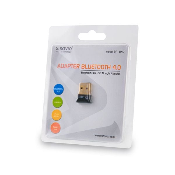 SAVIO BT-040 - Nettverksadapter - Bluetooth 4.0