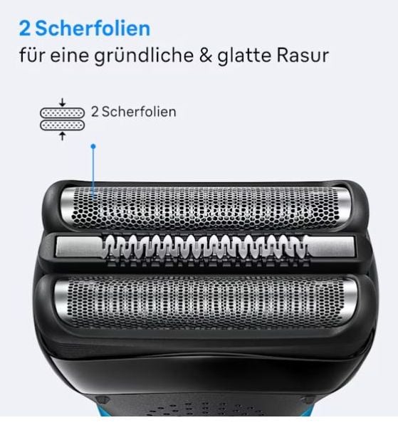 Braun Series 3 310s barbermaskin våt og tørr, blå/svart