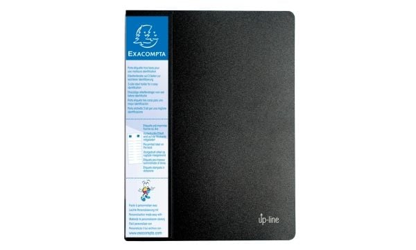 Exacompta 88201E, A4, Polypropeeni (PP), Musta, 240 mm, 5 mm, 320 mm