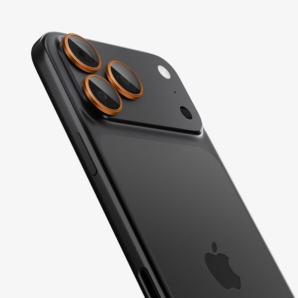 Spigen Optik Pro EZ Fit, Apple, iPhone 17 Pro, Fallsäker, Reptålig, Orange, 2 styck