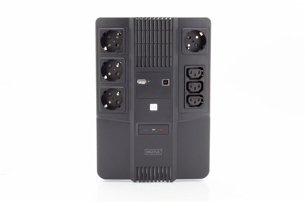 DIGITUS All-in-One UPS - UPS - AC 220-240 V - 480 Watt - 800 VA - 9 Ah - USB - utgångskontakter: 7