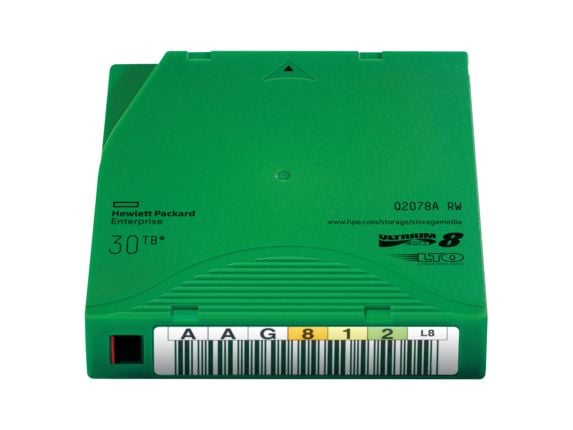 HPE RW Data Cartridge - LTO Ultrium 8 - 12 TB / 30 TB - grønn - for StoreEver LTO-8 Ultrium 30750, LTO-8 Ultrium 30750 TAA